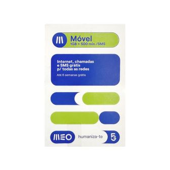 Cartao sim meo top total 1gb+500 min